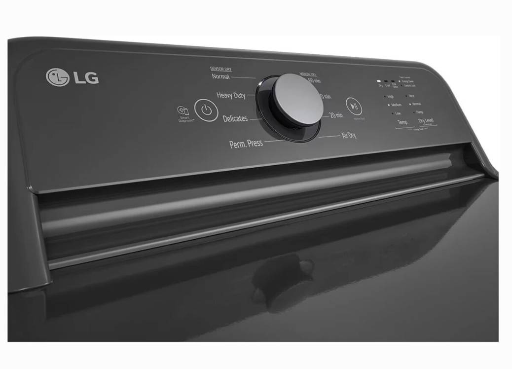 27 INCH LG DLG6101M Ultra Large Gas Dryer with 7.3 cu ft Capacity, Rear Control Sensor Dry, Intelligent Electronic Knobs, Lo Decibel Energy Star * New Open Box *