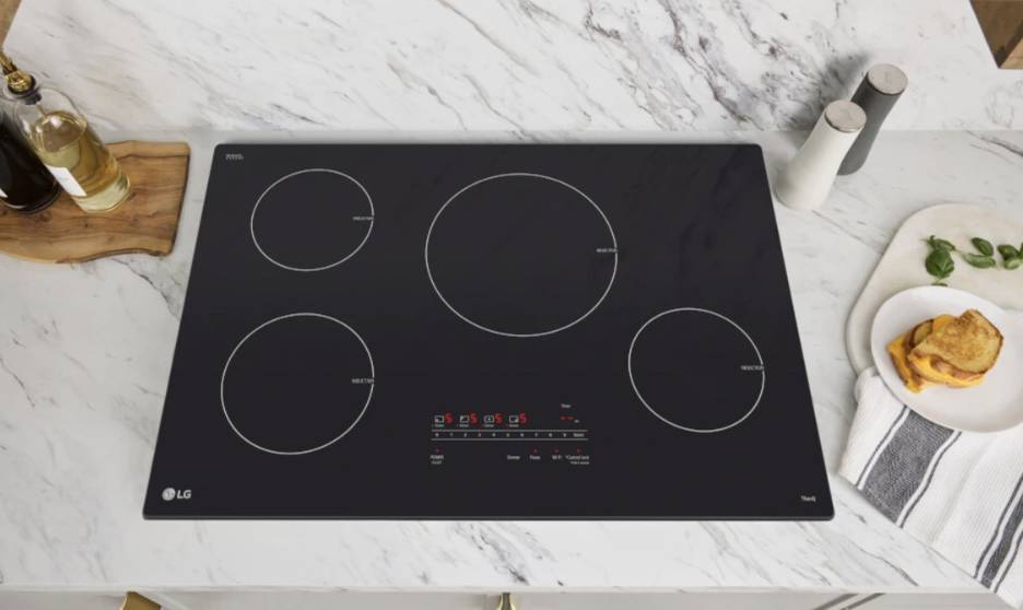 30 INCH LG CBIH3013BE Induction Cooktop * NEW Open Box * Cooktop 4 Elements, ThinQ, 4.3kW Power Element, Smooth Touch Glass Controls, Simmer, Automatic Cookware Detection, Energy Star , Black Glass Top , Child Lock