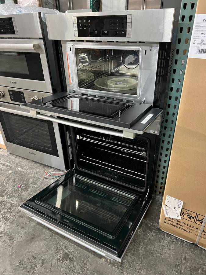 30 INCH Bosch 800 Series HBL87M53UC Double Combination Smart Electric Wall Oven with 6.2 cu. ft. Total Capacity, Home Connect, 10 Auto Sensor Cooking Programs, New Open Box , Self-Clean