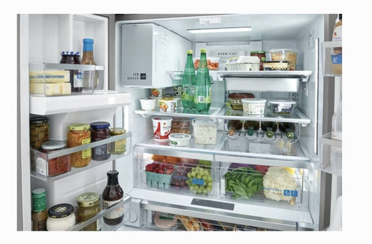 36 INCH Frigidaire GRFS2853AFA French Door Refrigerator * New Open Box 27.8 CU Ft , Gallon Door Bins, Crispers , Dual Ice Maker , PurePour Water Filter ,  PureAir Ultra II Air Filter , Energy Star Certified , Stainless Steel .