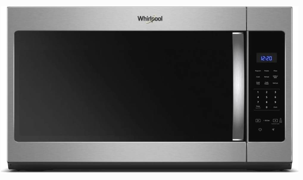 30 INCH Whirlpool WMH31017HS Over-the-Range Microwave NEW * Open Box 1,000 Watts, Two-Speed 300 CFM Venting System, Add 30 Seconds, Turntable Plate, Cooktop Lighting Stainless Steel