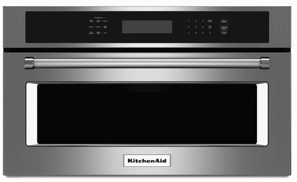 30 INCH KitchenAid KMBP100ESS Built-in Microwave Oven Speed * New Open Box * Built In Microwave Oven Speed Oven , 1.4 Cu Ft , Convection , Sensor Steam , Crispwave , Broil Element , Child Control Lock , ADA ,Stainless Steel .