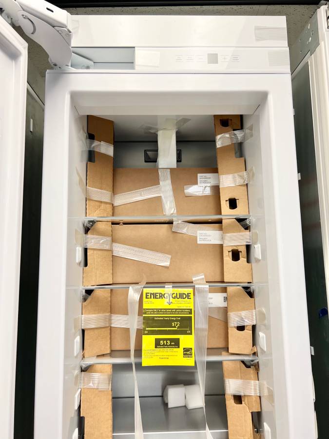 24 Inch GE Monogram ZIF241NPNII Panel Ready Column Smart Freezer * New Open Box 12.5 Cu. Ft., Retrofit Capability, Adjustable Door Bins, Spill Resistant Shelves, LED Lighting, Enhanced Shabbos Mode Capable, WiFi and Water Filtration .