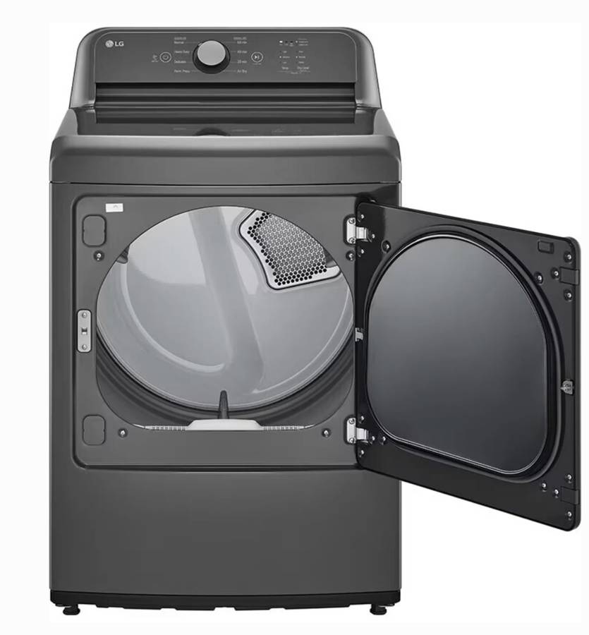 27 INCH LG DLG6101M Ultra Large Gas Dryer with 7.3 cu ft Capacity, Rear Control Sensor Dry, Intelligent Electronic Knobs, Lo Decibel Energy Star * New Open Box *