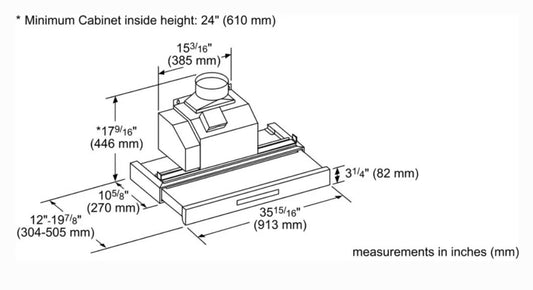36 INCH Thermador HMDW36WS Under Cabinet Range Hood NEW * Open Box 4 Speed , 600 CFM Blower , Illuminated Buttons Touch Control , LED Lighting , Dishwasher-Safe Hybrid Mesh Filters , Delay Shut-Off , Hood Sync, Home Connect , Wi-Fi , Stainless Steel