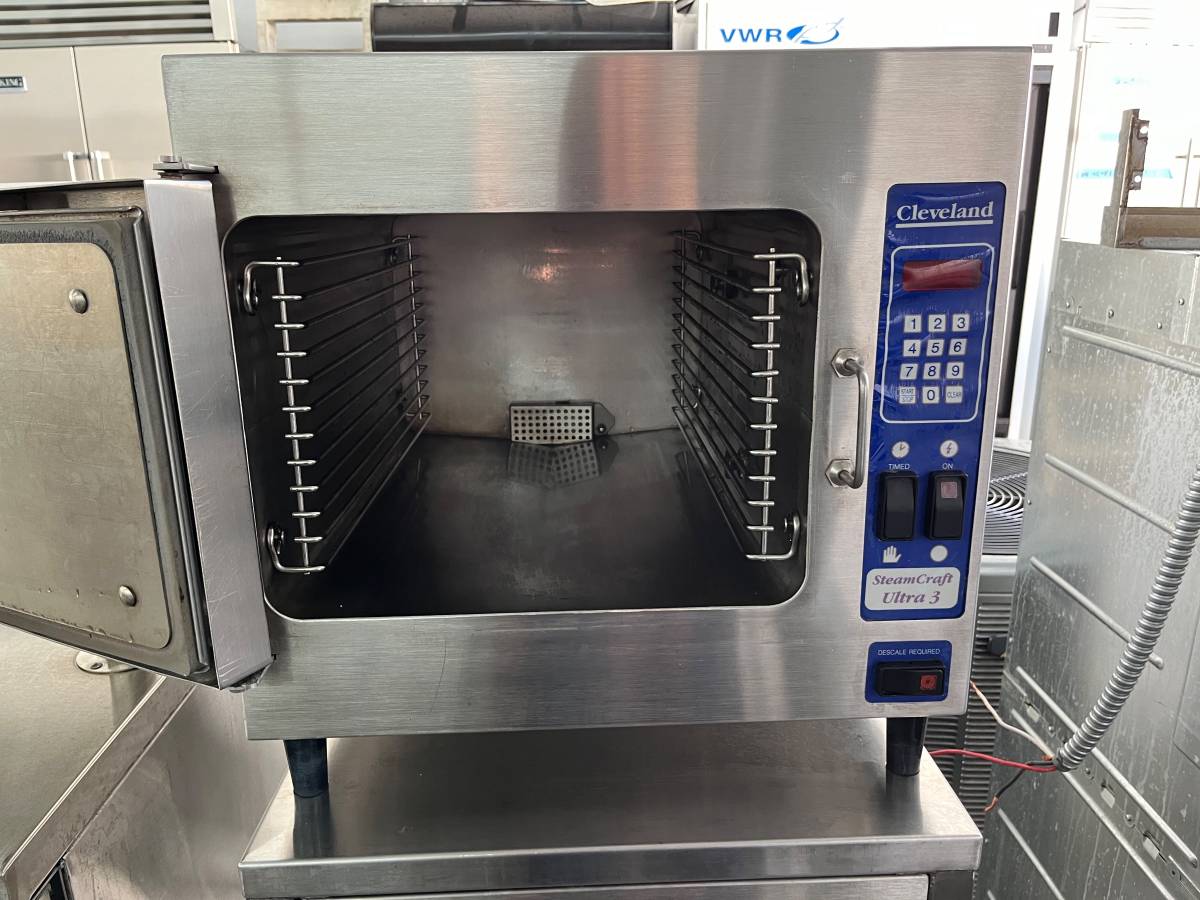 Cleveland 21CET8 3 Pan Convection Steamer , Stainless Steel Commercial Pan Convection Steamer Counter Top