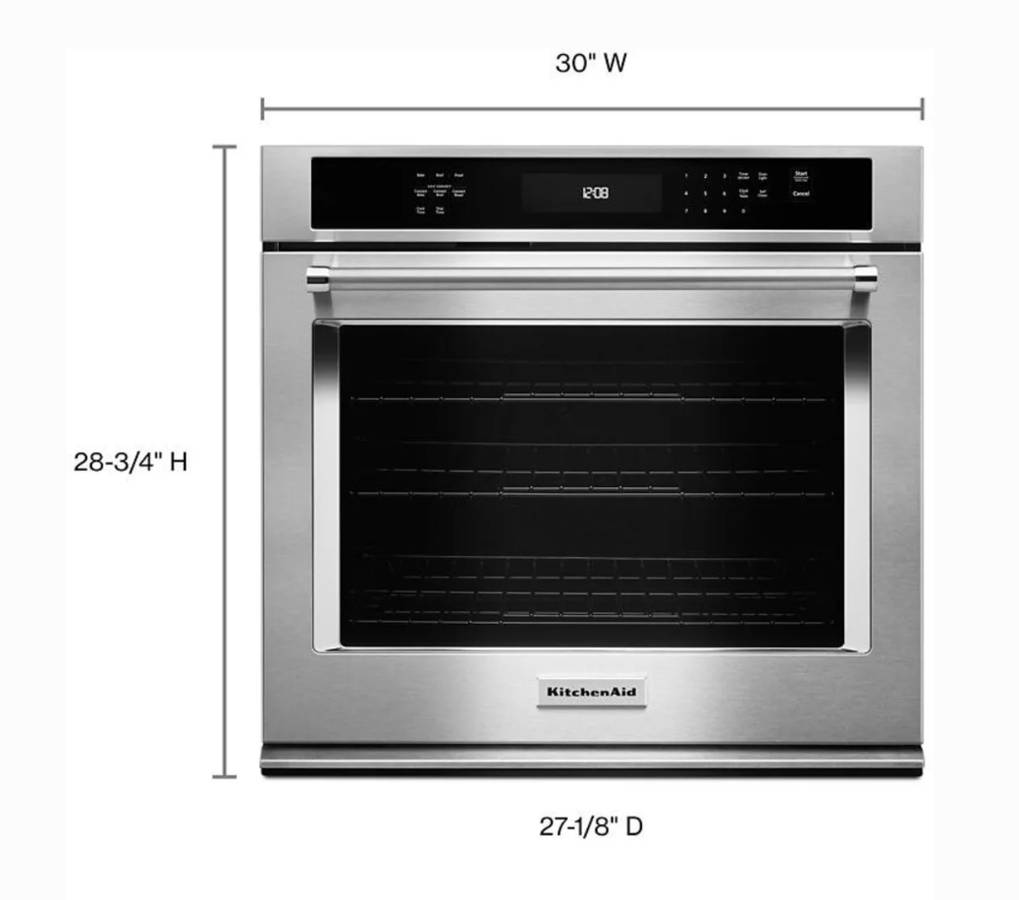 30 INCH KitchenAid KOSE500ESS Single Convection Wall Oven * New * Open Box 5 Cu Ft , Even Heat True Convection , Self Clean , FIT System , ADA