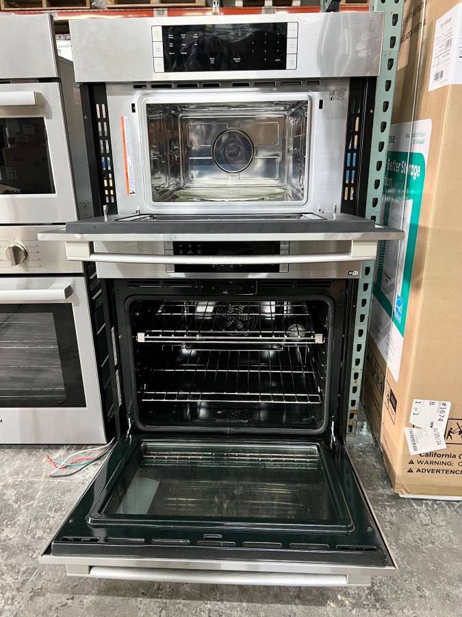 30 INCH Bosch 800 Series HBL87M53UC Double Combination Smart Electric Wall Oven with 6.2 cu. ft. Total Capacity, Home Connect, 10 Auto Sensor Cooking Programs, New Open Box , Self-Clean