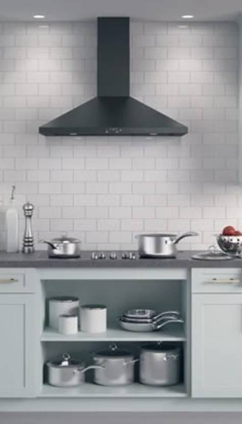 36 INCH GE JVW5361FJDS Wall Hood 350 CFM Black Slate Stainless * New Open Box * 350 CFM Blower , Black Stainless Steel , Dishwasher Safe Charcoal Filters, Auto-Off , Optional Remote Control , Halogen Lighting , Night Light , Black Slate Color .