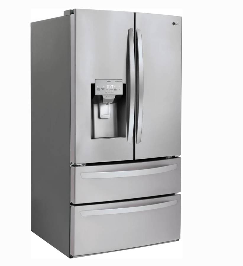 36 INCH LG LMXS28626S 4-Door French Door Refrigerator * New Open Box  27.8 cu. ft.,  PrintProof Finish, Smart Cooling System,  Slim Space Plus Ice System, ENERGY STAR  Stainless Steel