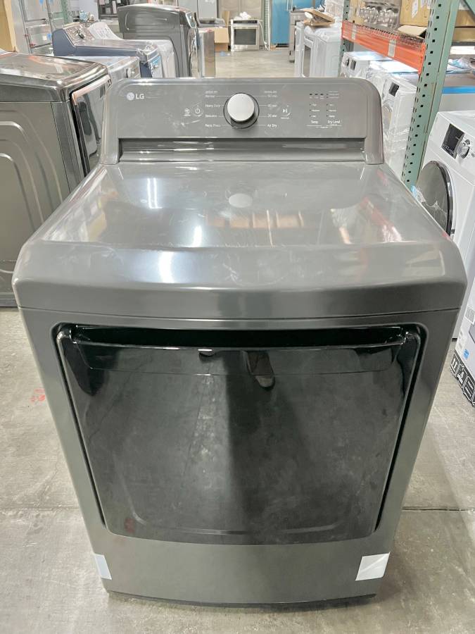 27 INCH LG DLG6101M Ultra Large Gas Dryer with 7.3 cu ft Capacity, Rear Control Sensor Dry, Intelligent Electronic Knobs, Lo Decibel Energy Star * New Open Box *