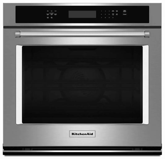 30 INCH KitchenAid KOSE500ESS Single Convection Electric Wall Oven New Open Box Stainless Steel * 5 Cu Ft , Even Heat True Convection Oven , ADA Compliant , Self Clean.