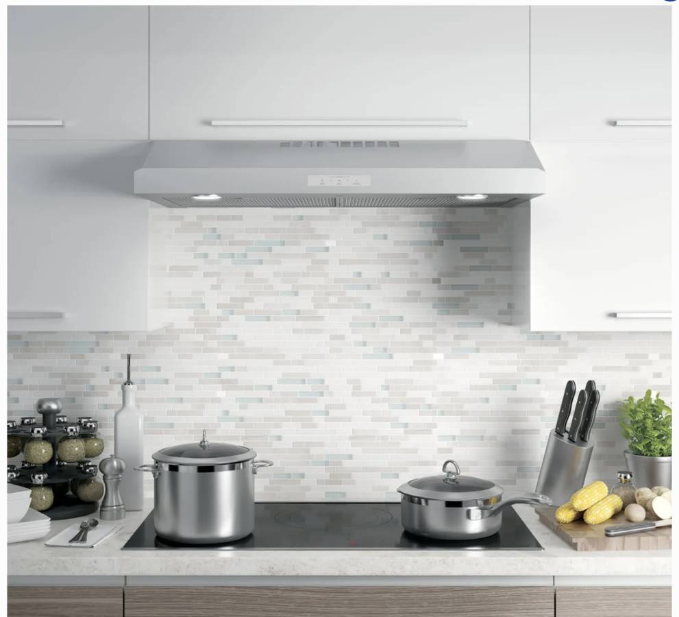 36 INCH GE Profile PVX7360SJSS Under Cabinet Smart Range Hood 4 Speed , 390 CFM , Glass Touch Controls ,LED,Chef Connect , Auto-off , Convertible , UL , HVI2100 ,Stainless Steel