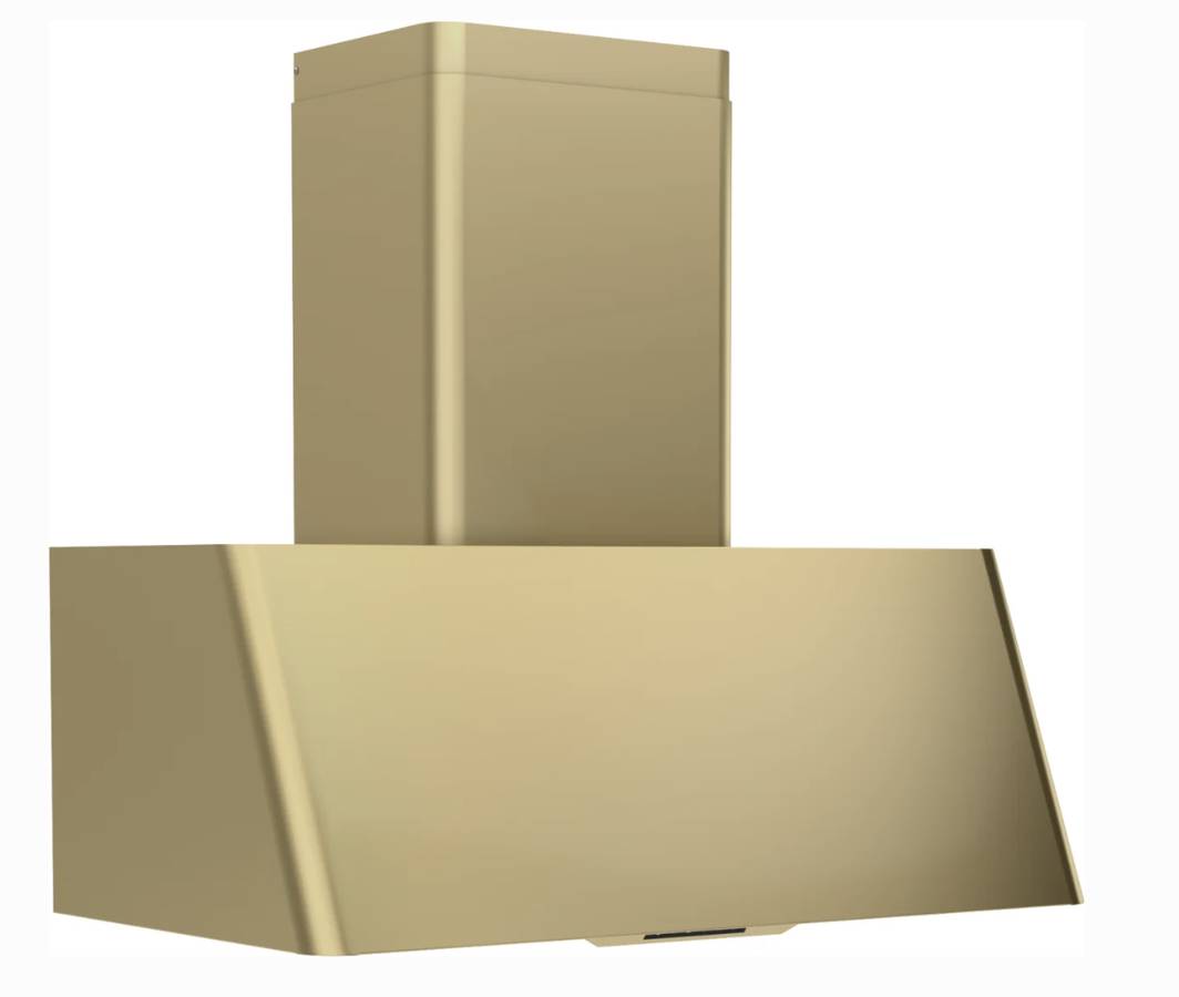 36 INCH Zephyr Designer Mesa DMEM90ASGX Wall Mount Range Hood GOLD with Invisible Touch Controls , Try-Level LED , Baffle Filters, Multiple Blower Options. , Clean Air Funciton , Delay-Off , UL Listed, New Open Box