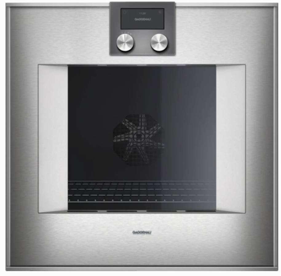 24 INCH Gaggenau 400 Series BO451611 Single Electric Wall Oven * New Open Box * 3.2 cu. ft. Convection Oven, Pyrolytic Self-Cleaning, Meat Probe, Star-K Certified Sabbath Mode Handleless Side Swing Door , Left Hinge .