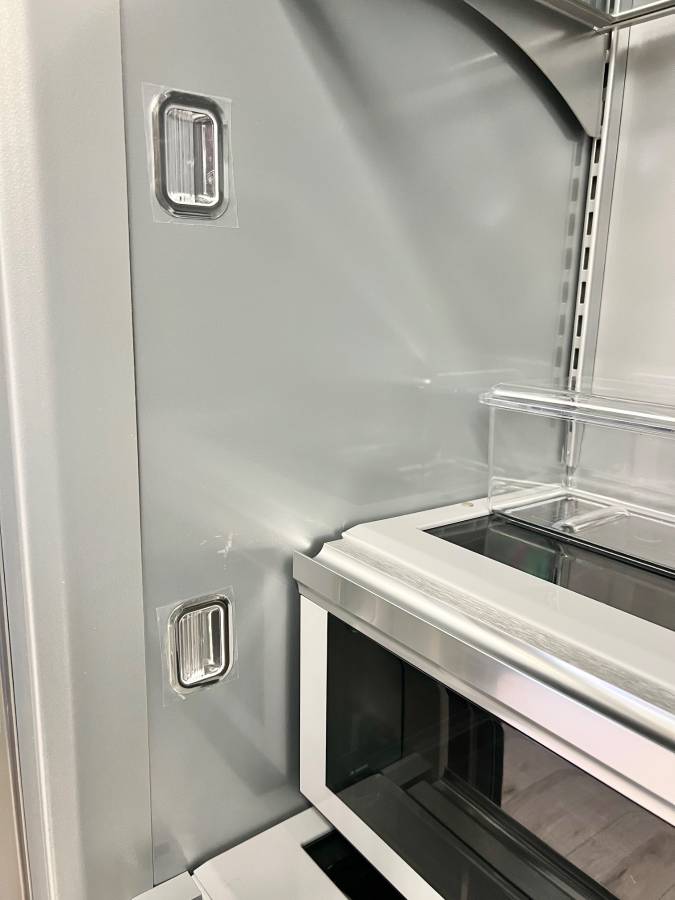 42 INCH KitchenAid KBFN502ESS Built-In French Door Refrigerator * NEW OPEN BOX * 24.2 cu. ft. Capacity, 4 Glass Shelves, Preserva Food Care System, Automatic Ice Maker, Platinum Interior, LED, Door Open Alarm, Sabbath Mode, ENERGY STAR Stainless Steel