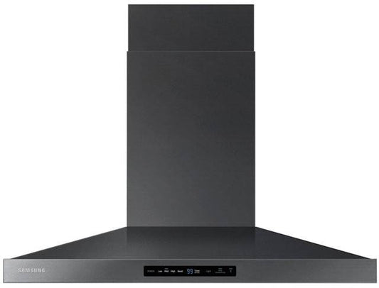 36 INCH Samsung NK36K7000WG 36 Inch Smart Wall Mount Chimney Range Hood Wi-Fi Bluetooth, 600 CFM, 3 Speeds, LED Cooktop Lighting, Digital Touch Controls, ADA , Black Stainless Steel, New Open Box