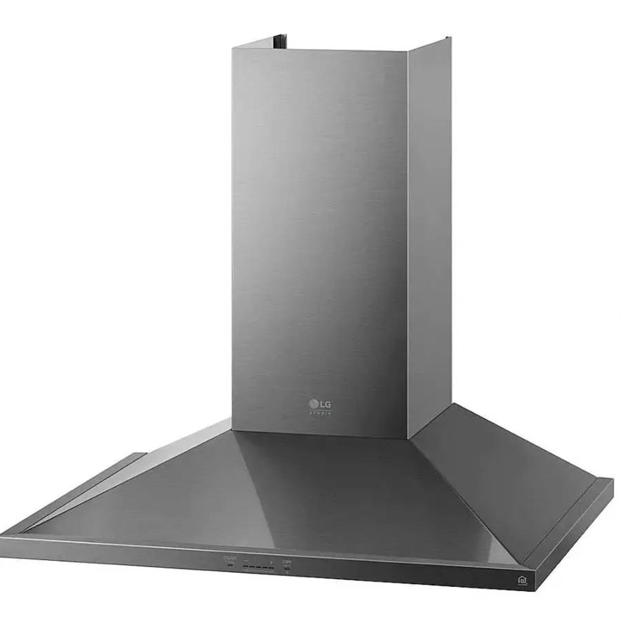 36 INCH LG STUDIO LSHD3680ST Wall Range Hood * New Open Box * Convertible Wall Range Hood , 600 CFM Blower , ThinQ, 5 Speed IR Touch Controls , Dual Level LED Lighting , Mesh Filter, Stainless Steel