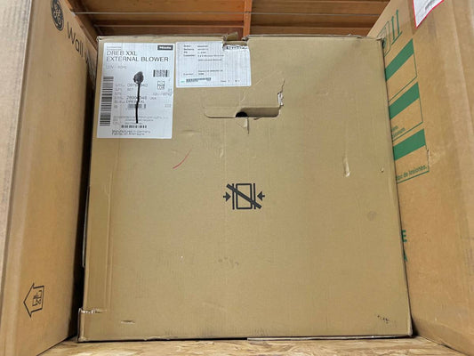 Miele External Blower - 09764940 - DAR1230 DAR1250,DAR1130,1150.  DAR 1230 DAR 1250,  Plus DAR 1130 And DAR 1150 Can Be Combined With 36" And 48" Wide Rangetops Stainless Steel Finish External Blower .