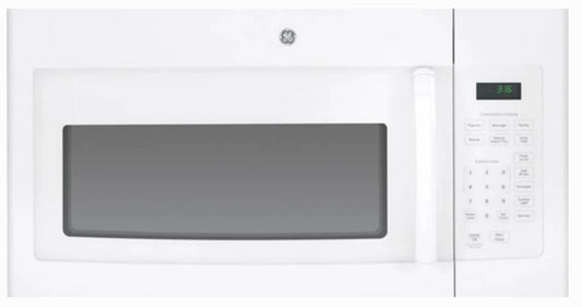30 INCH GE JVM3160DFWW Over-the-Range Microwave Oven with 1.6 cu. ft., 300 CFM Exhaust Fan, 1,000 Cooking Watts, Auto Time Defrost * New Open Box * White