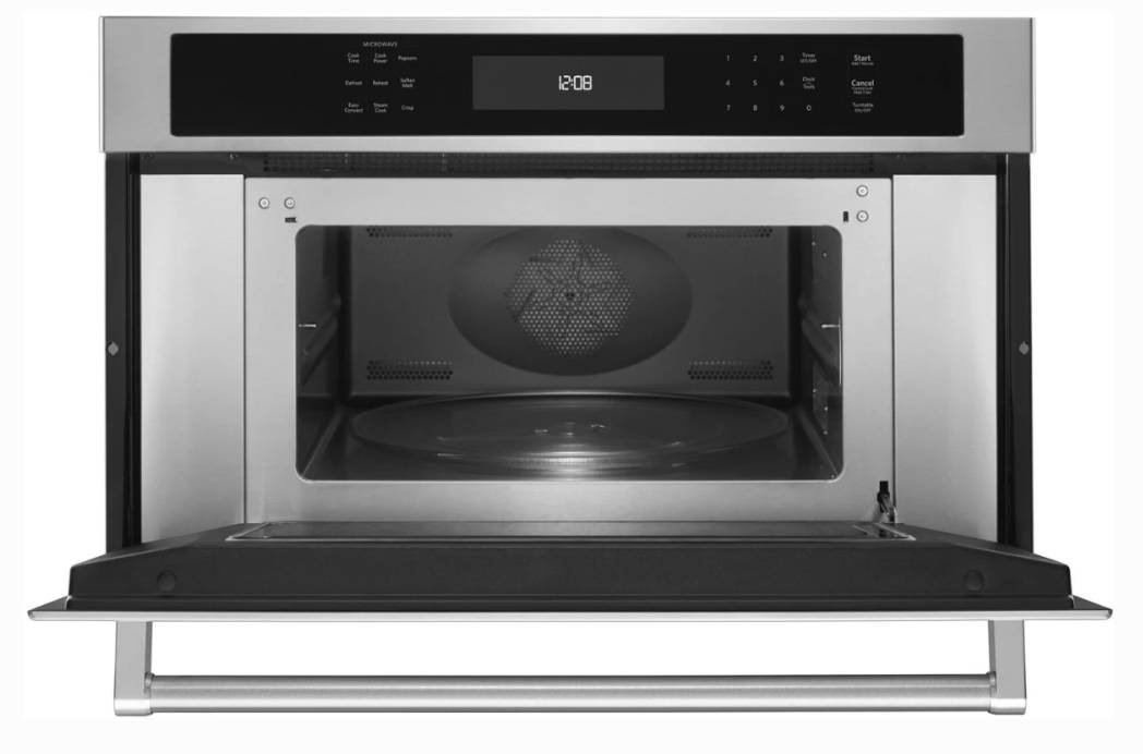 30 INCH KitchenAid KMBP100ESS Built-in Microwave Oven Speed * New Open Box * Built In Microwave Oven Speed Oven , 1.4 Cu Ft , Convection , Sensor Steam , Crispwave , Broil Element , Child Control Lock , ADA ,Stainless Steel .