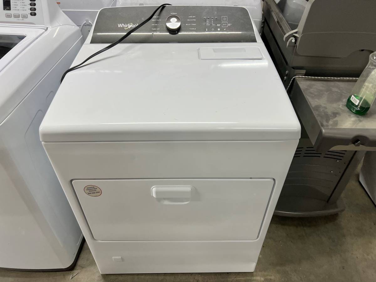 29 INCH Whirlpool WGD5010LW Gas Dryer 7.0 cu. * New Open Box * White Interior Light, 11 Dryer Programs, Moisture Sensing, Timed Dry, Wrinkle Shield, Air Only Cycle, Quick Dry, Static Reduce Option, End of Cycle Signal