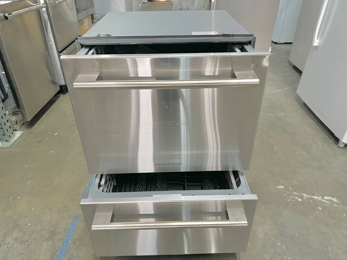 24 INCH Fisher & Paykel Professional DD24DV2T9N * New Open Box * Dishwasher Full Integrated Double Dishdrawer , 14 Place Setting ,Sanitize , Round Flush Handles , Energy Star Certified , Stainless Steel .