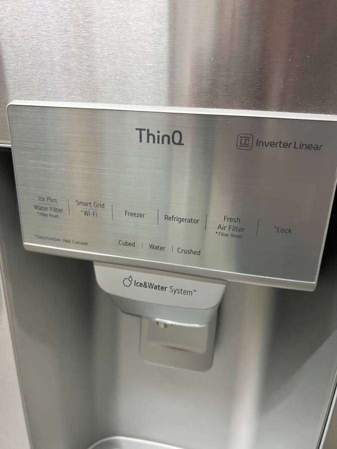 36 INCH LG LMXS28626S 4-Door French Door Refrigerator * New Open Box  27.8 cu. ft.,  PrintProof Finish, Smart Cooling System,  Slim Space Plus Ice System, ENERGY STAR  Stainless Steel