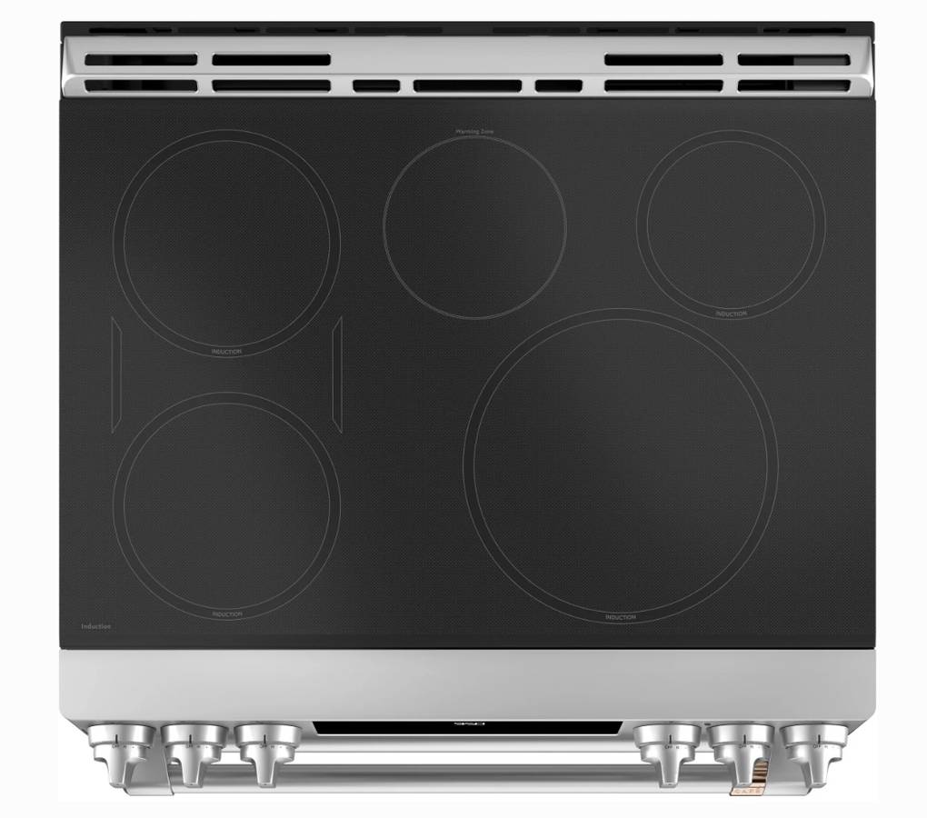 30 INCH GE Cafe CHS950P2M8S1 Induction Range AIR FRY Convection * New Open Box * Stainless Slide In Induction Electric Glasstop Range , Convection Oven , Air Fry , Steam Clean, Self Clean