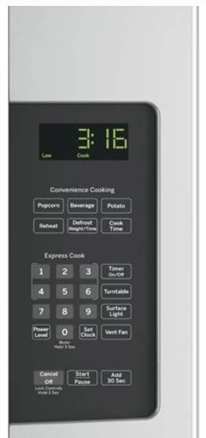30 INCH GE JNM3163RJSS 1.6 cu. ft. Over-the-Range Microwave Oven * New Open Box *300 CFM, Surface Lighting, 1.6 cu. ft., 1,000 Watts, 10 Power Levels, Clock Display Convenience Cooking Controls, Stainless Steel