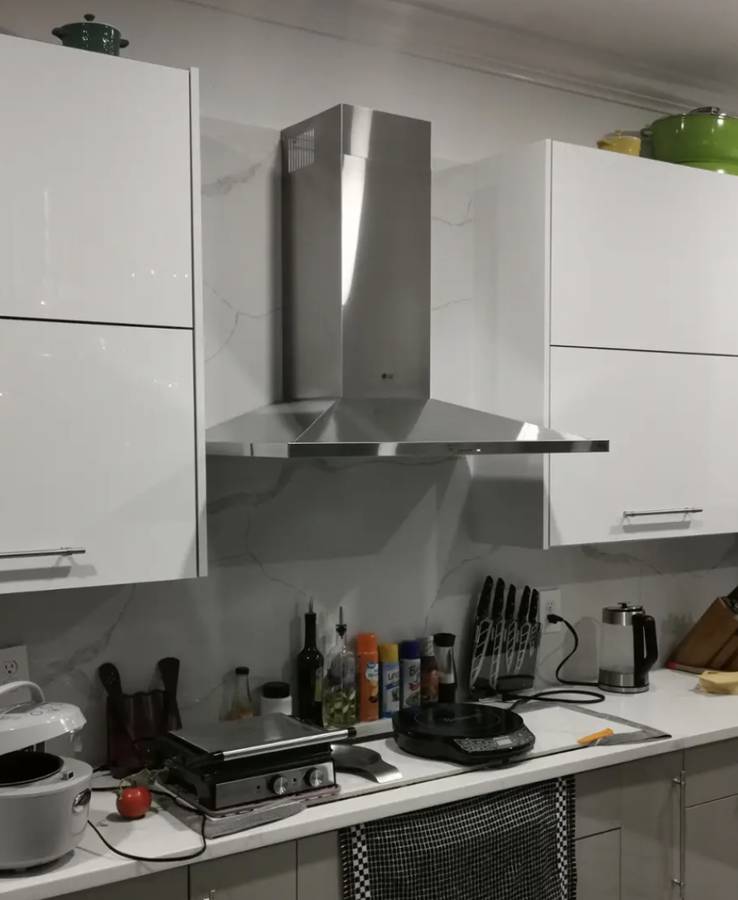 36 INCH LG STUDIO LSHD3680ST Wall Range Hood * New Open Box * Convertible Wall Range Hood , 600 CFM Blower , ThinQ, 5 Speed IR Touch Controls , Dual Level LED Lighting , Mesh Filter, Stainless Steel