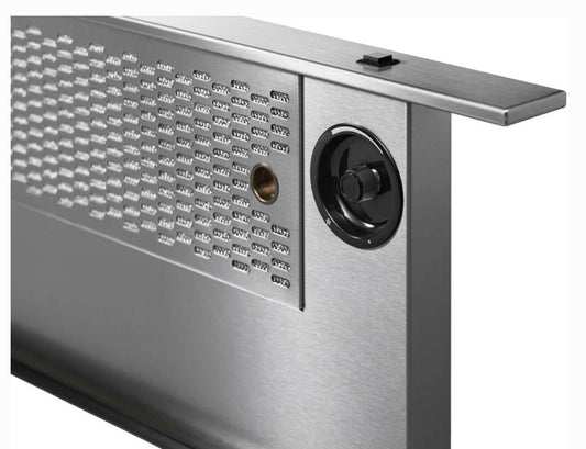 36 INCH Dacor Contemporary MRV3615S Downdraft Range Hood Black Stepless Blower Speed Capacity, Versatile Blower Options, Button Control, Removable Grease Filters * New Open Box *  Silver Stainless