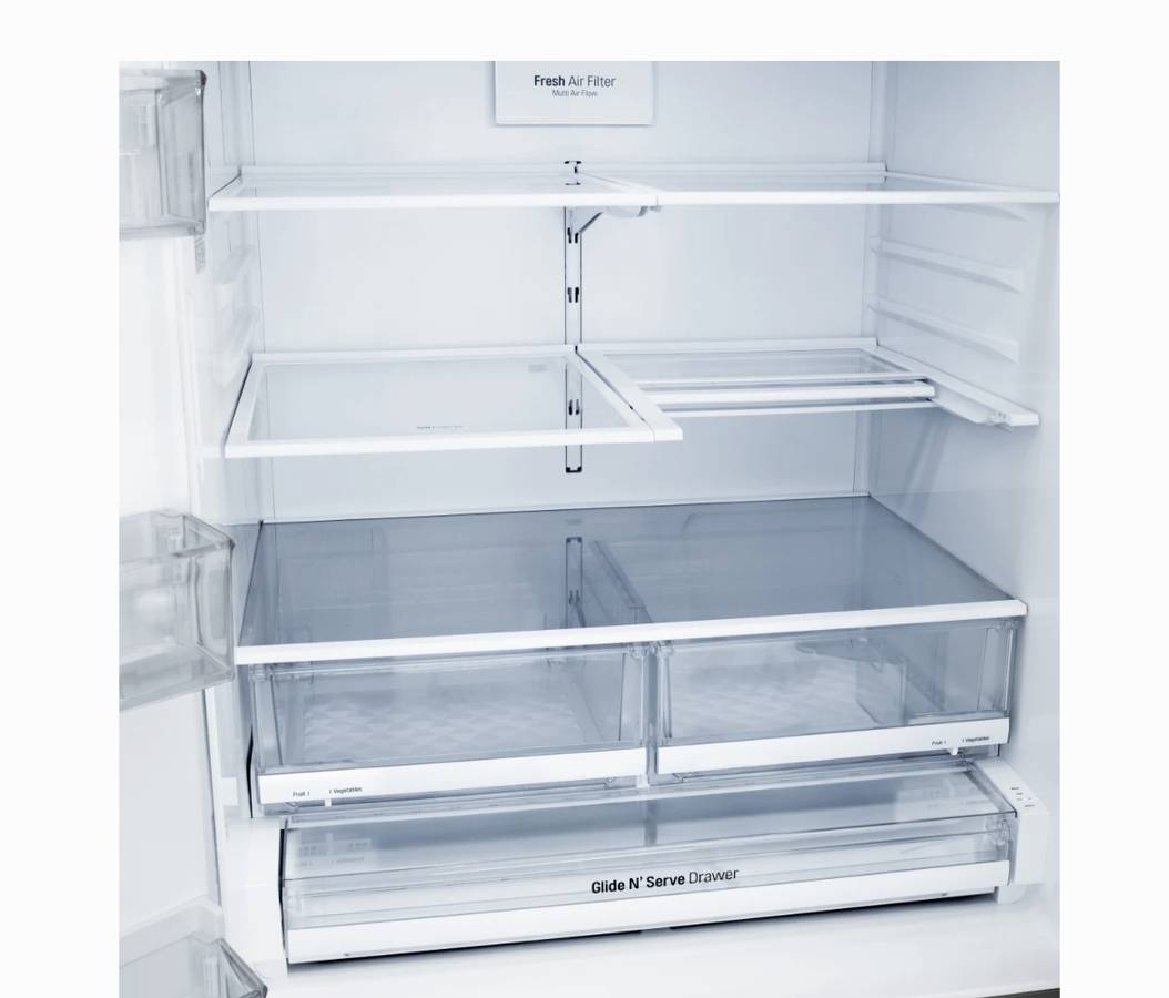 36 INCH LG LMXS28626S 4-Door French Door Refrigerator * New Open Box  27.8 cu. ft.,  PrintProof Finish, Smart Cooling System,  Slim Space Plus Ice System, ENERGY STAR  Stainless Steel