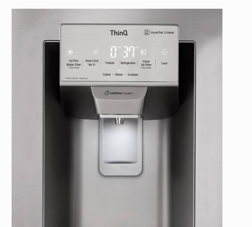 36 INCH LG LMXS28626S 4-Door French Door Refrigerator * New Open Box  27.8 cu. ft.,  PrintProof Finish, Smart Cooling System,  Slim Space Plus Ice System, ENERGY STAR  Stainless Steel