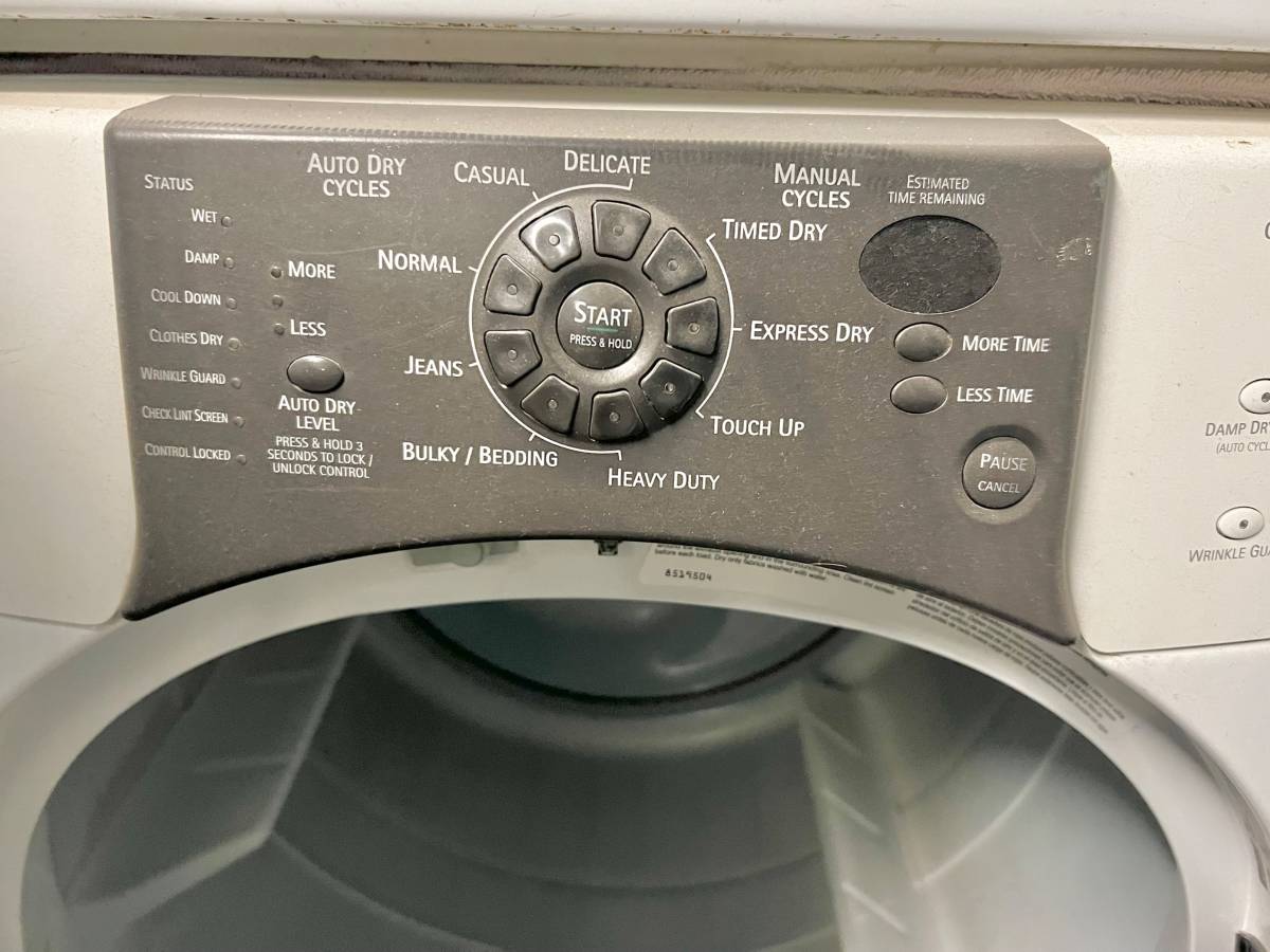 27 Inch Kenmore Elite Electric Front Load Dryer King Size Capacity , Used Condition ,
