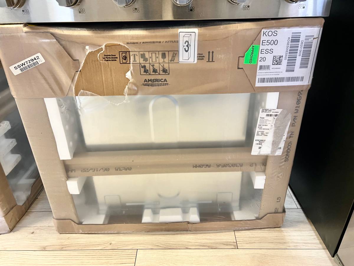30 INCH KitchenAid KOSE500ESS Single Convection Wall Oven * New * Open Box 5 Cu Ft , Even Heat True Convection , Self Clean , FIT System , ADA