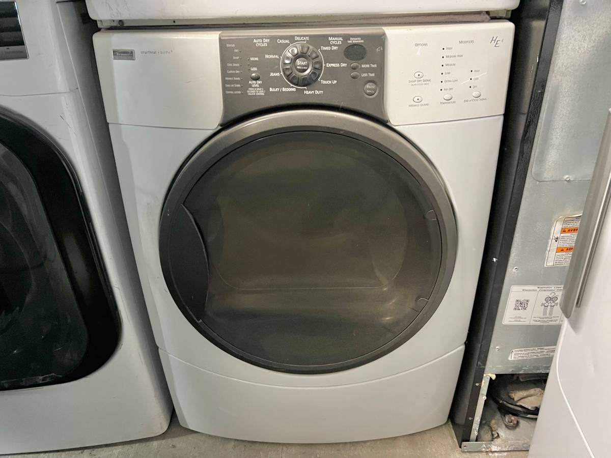 27 Inch Kenmore Elite Electric Front Load Dryer King Size Capacity , Used Condition ,