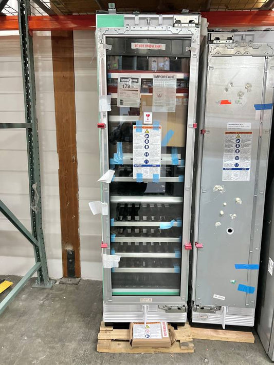 24 INCH Thermador  T24IW905SP Panel Ready Tri-Zone Smart Wine Cooler 92-Bottle Capacity, 11 Shelves, Wine Presenter, UV-Protective Glass Door, Smooth Filtered LED Lighting, TFT Control Panel, 41°F to 68°F Temperature Cool Air Flow, Star-K New Open Box