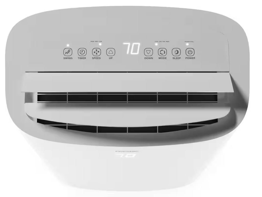FREONIC 10,800 BTU Portable Air Conditioner 450 Sq. Ft. Dehumidifier* New Open Box * 3 in 1 LCD Window Kit Included , Auto-Restart , 24 Hr Timer ,11.4 AMP , 52 dBA , 6 FT Cord , 3 Speed