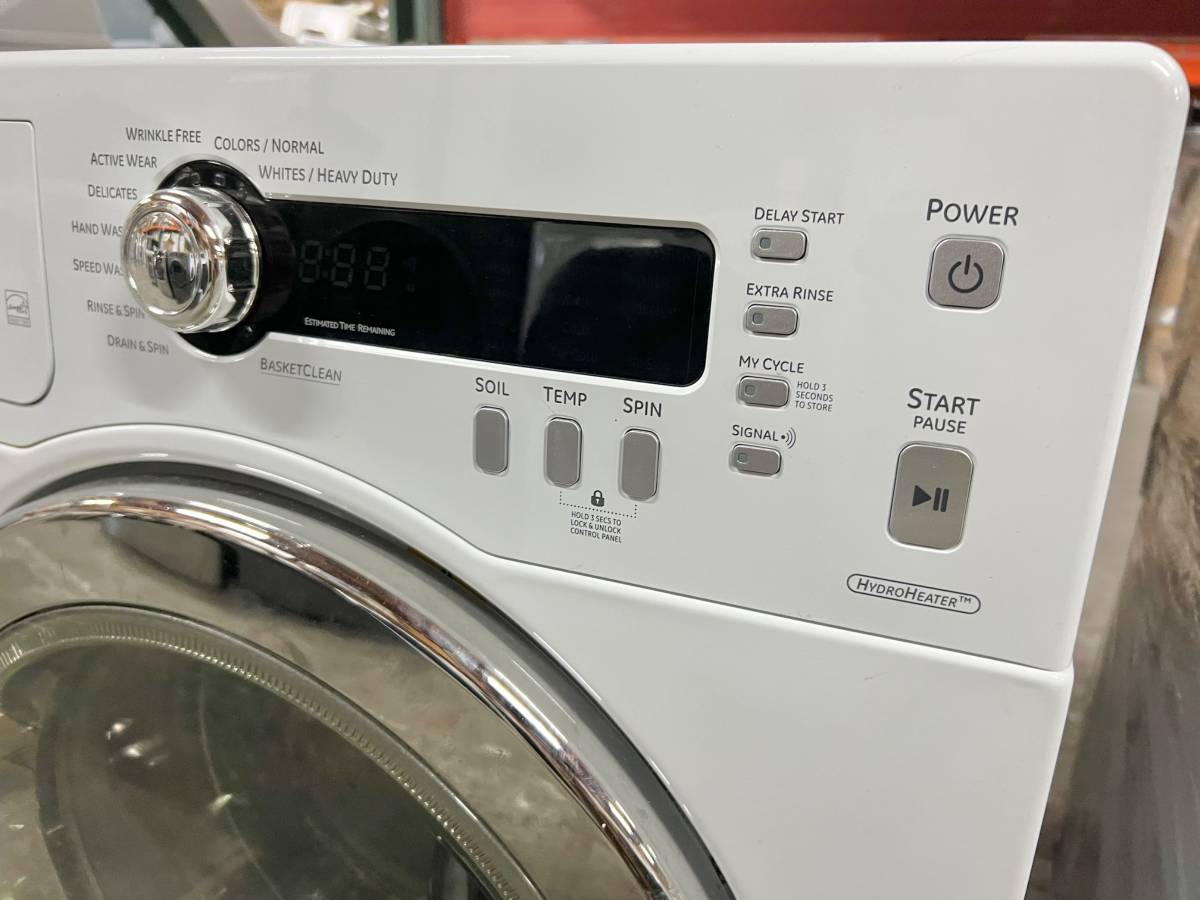 24 INCH GE WCVH4800K2WW Front Load Washer White * New Open box * Energy Star , Control Lock , Delicate Cycle , Stackable