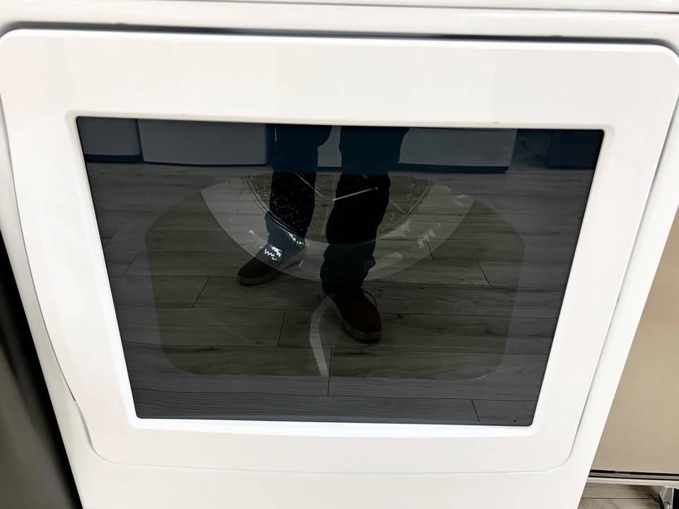 27 INCH GE Profile PTD60EBSRWS Electric Dryer 7.4 Cu. Ft. Sanitize Built-In WiFi Powered by SmartHQ, Washer Link, Sanitize Cycle, My Cycle, Quick Dry, Sensor Dry, Eco Dry, * New Open Box * Energy Star, White .