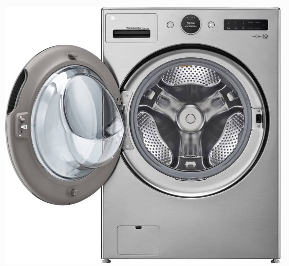 27 INCH LG WM6998HVA Washer Dryer Combo  5 cu ft., Inverter Heat Pump, Ventless,  LCD Dial Control, Turbo Wash 360,  Auto Cleaning Condenser,  Anti- Vibration System, Energy Star , Graphite Steel .  * New Open Box *