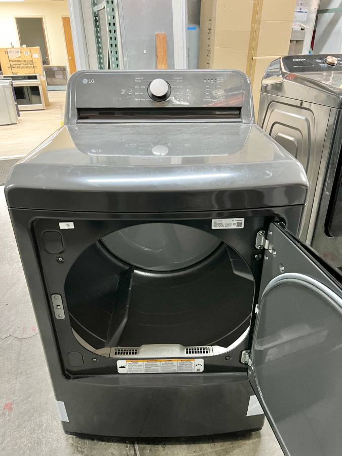 27 INCH LG DLG6101M Ultra Large Gas Dryer with 7.3 cu ft Capacity, Rear Control Sensor Dry, Intelligent Electronic Knobs, Lo Decibel Energy Star * New Open Box *