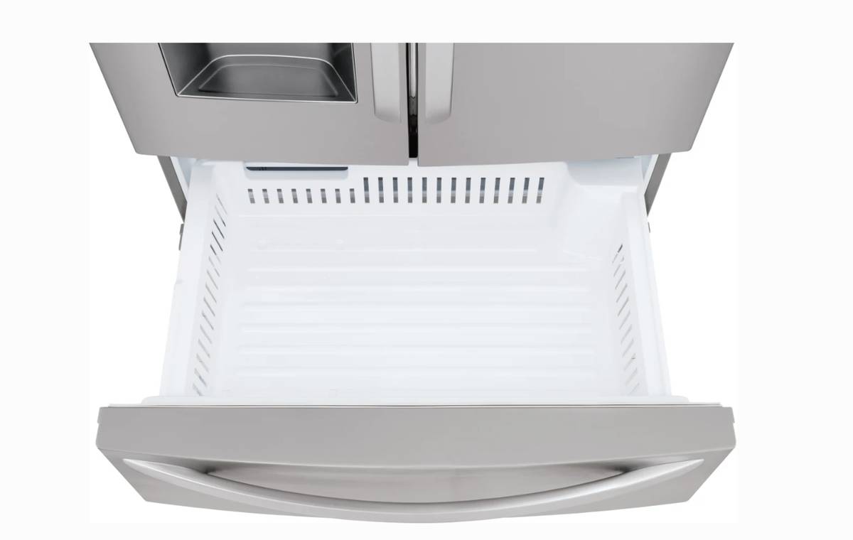 36 INCH LG LMXS28626S 4-Door French Door Refrigerator * New Open Box  27.8 cu. ft.,  PrintProof Finish, Smart Cooling System,  Slim Space Plus Ice System, ENERGY STAR  Stainless Steel