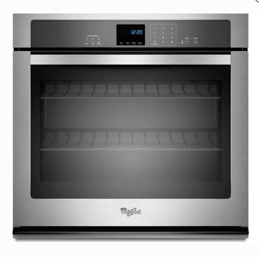 30 INCH Whirlpool WOS51EC0AS Single Wall Oven * New Open Box * Stainless Steel , Self Clean , 5 Cu FT , Under counter or Wall Mount , 40 AMP , 3600 Watts