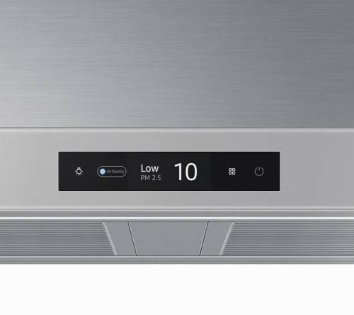 36 INCH Samsung NK36CB700WCG Smart Wall Mount Chimney Range Hood GREY * New Open Box 650 CFM , 4 Speed ,50 dBA, Wi-Fi Triple Air Sensor ,LED Bar Lighting ,Touch Controls , Dishwasher Safe Baffle Filters , ADA , CLEAN GRAY PANEL . Stainless Steel