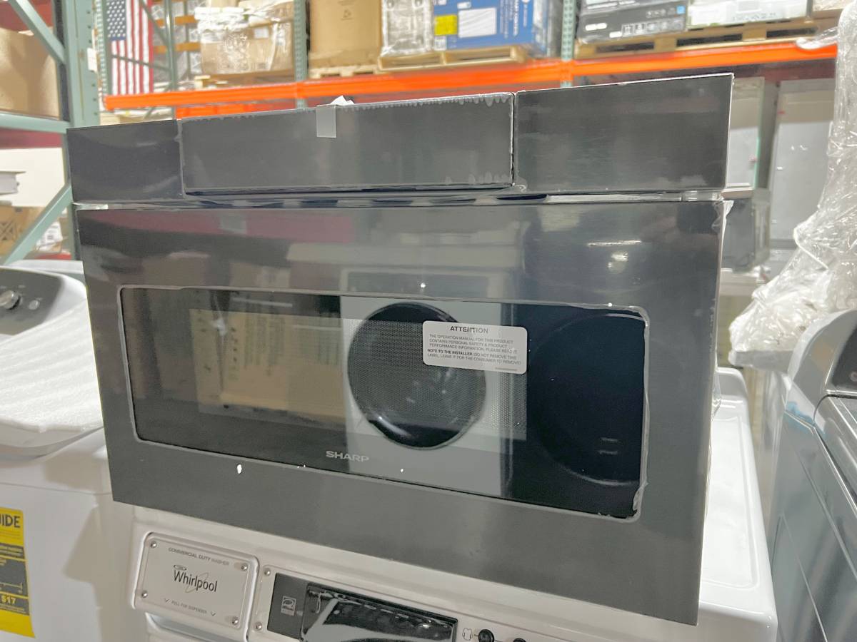 24 INCH Sharp SMD2470AH Microwave Drawer Hidden Control Panel , 1000 Watts , 1.2 Cu Ft , Reheat , Keep Warm, Black Stainless Steel , Built In * New Open Box *