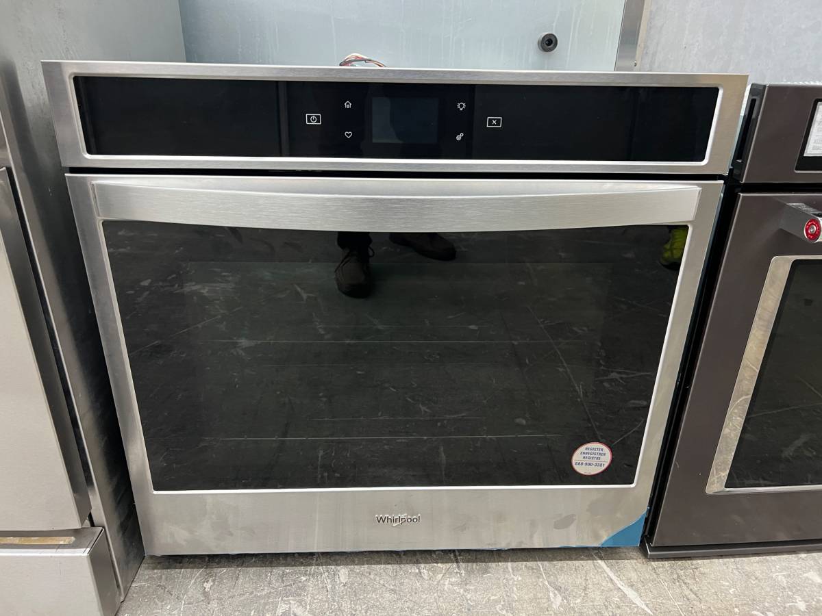 30 INCH Whirlpool WOS72EC0HS Smart Single Wall Oven with True Convection Cooking, Touchscreen, Frozen Bake, Convection Conversion, Temperature Sensor, Preheat, Keep Warm, FIT System, Control Lock,