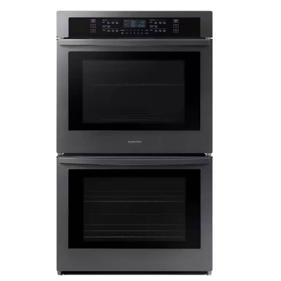 30 INCH Samsung NV51T5511DG Double Wall Oven Black Stainless Steel 10.2 Cu Ft , Wi-Fi , Steam , Self Clean , Broiler , Proofing , Warming Mode, Child Lock , Sabbath Mode, Fingerprint Resistant Black * New Open Box *