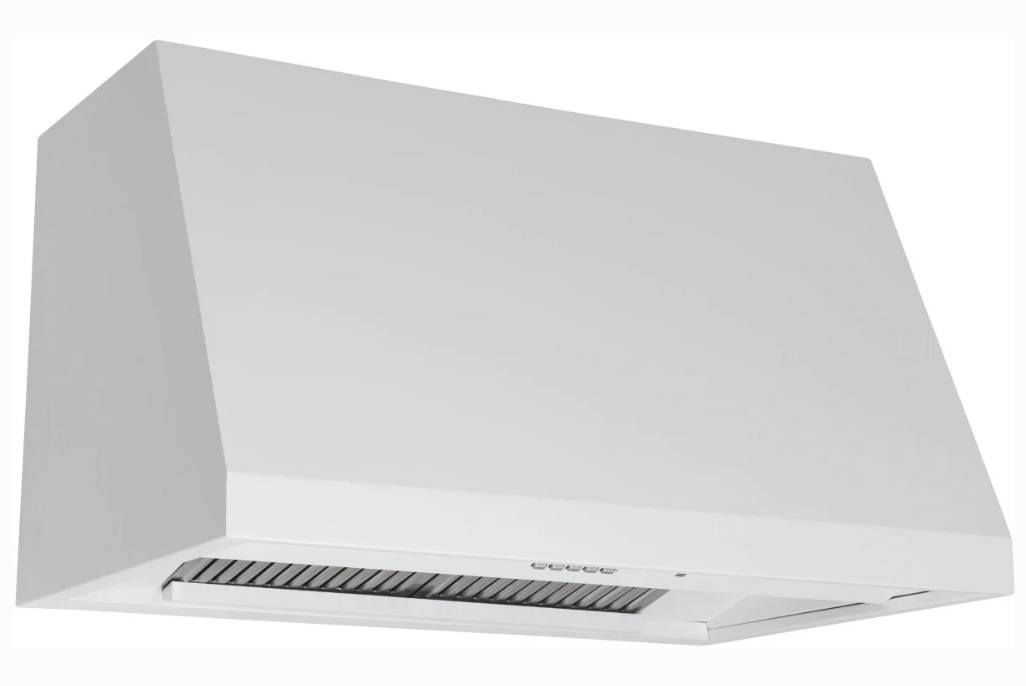 30 Inch GE Cafe CVW93044PWM Wall Mount Range Hood 600 CFM White * New Open Box * Commercial Wall Mount Range Hood ,  4 Speed , 600 CFM Blower , Push Button Control ,  LED Lights , Night Light , Chef Connect , Wi-Fi ,  UL , ADA , Matte White .